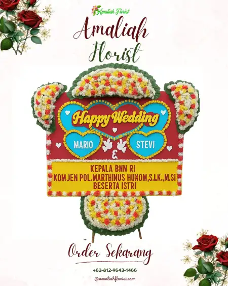 Papan Bunga Pernikahan Biawu
